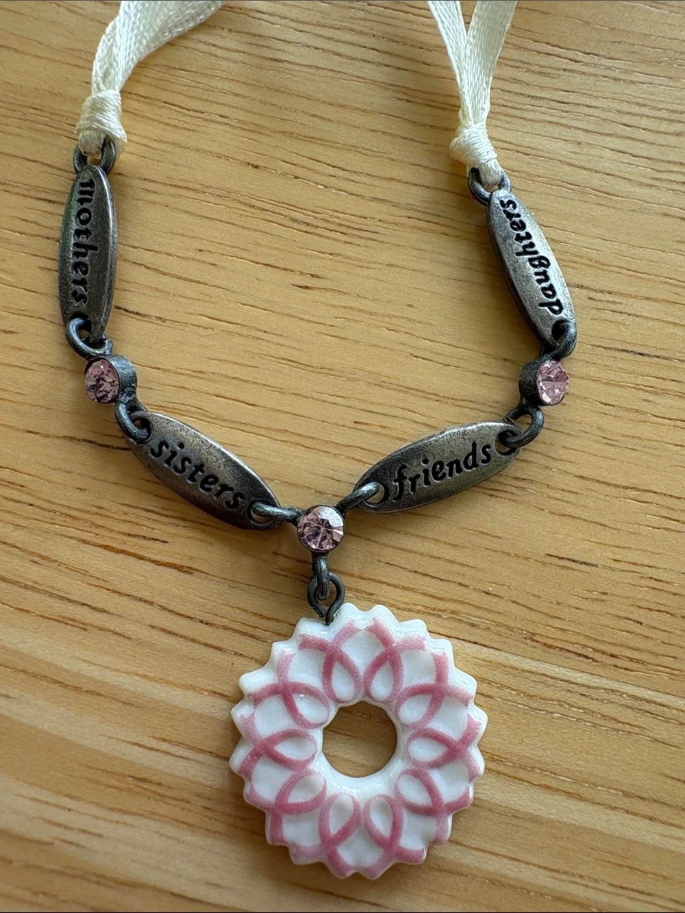🎀 Longaberger Horizon of Hope Tie-On Ribbon Charm. Breast Cancer Awareness.